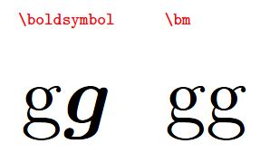 latex bold vector|latex boldsymbol vs bm.